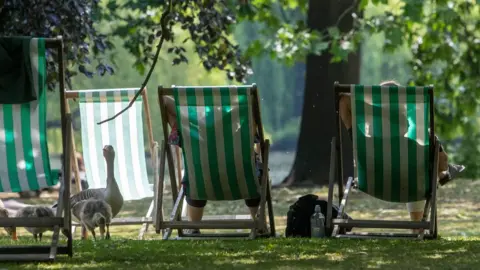 PA Media Deck chairs and ducks