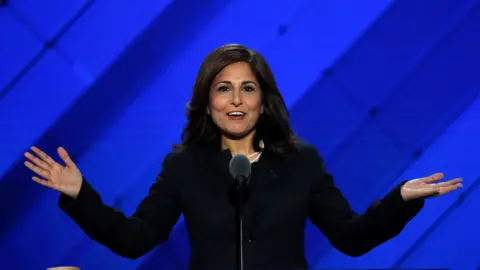 Reuters Center for American Progress Action Fund president Neera Tanden speaks on the third day of the Democratic National Convention in Philadelphia, Pennsylvania, U.S. July 27, 2016.