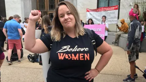 Julia Peters, 33, travelled from New York City to protest in Washington