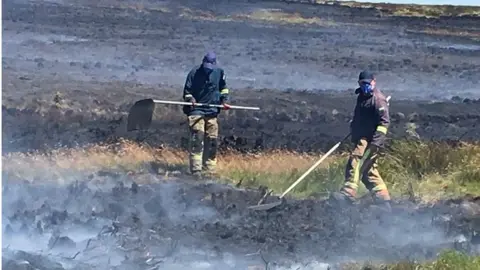 Staffordshire Fire Service  Firefighters at scene