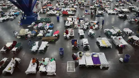 Getty Images Shelter in George R Brown Convention Center in Houston - 29 August