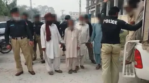 Qais Javed The alleged culprits pictured in police custody