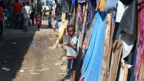 Getty Images A general view at Rohingya Refugees camp , located near Madanpur Khadar Okhla on August 17 2022 in New Delhi, India.