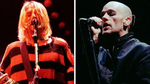 Getty Images Kurt Cobain and Michael Stipe