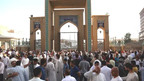 Getty Images Muslims in Erbil celebrate Eid Al-Adha