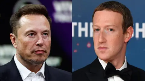 Reuters and Getty Images Elon Musk and Mark Zuckerberg.