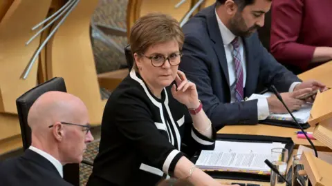 Getty Images Nicola Sturgeon at FMQs