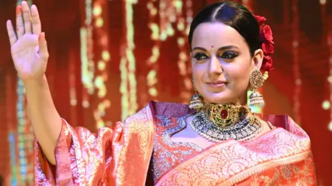 Getty Images Kangana Ranaut at Love Kush Ramleela, Red Fort during Dashahara festival in October