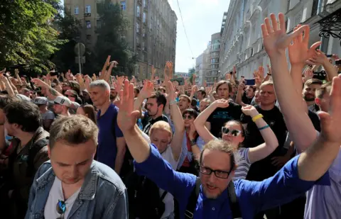 Reuters Protesters in Moscow, 27 July