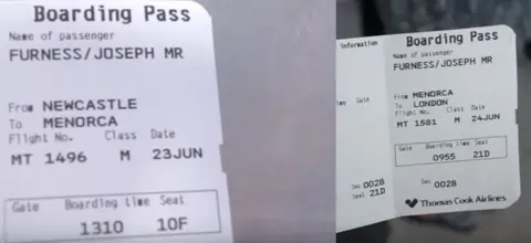 Joe Furness Boarding passes