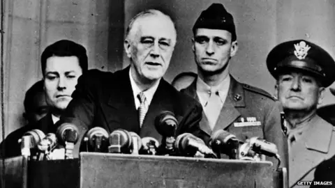 Getty Images President Franklin D Roosevelt at one of his inaugurations