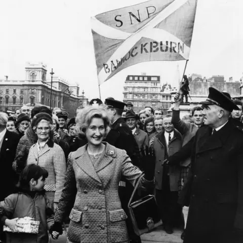 Douglas Miller/Getty Winnie Ewing takes up her Commons seat