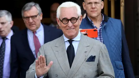 Getty Images Roger Stone appearing at court on 14 March 2019