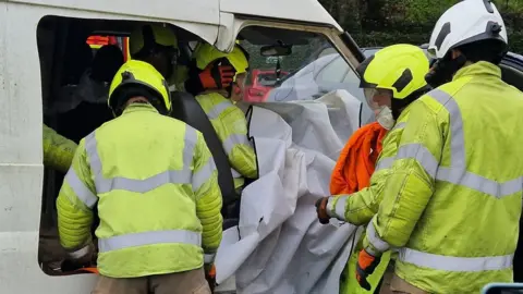 Birmingham City Council Firefighters at vehicle