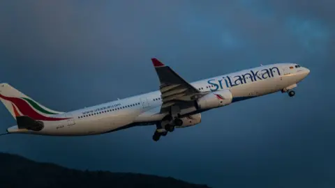 Getty Images An airbus A330-300 of Sri Lankan Airlines takes off.