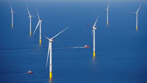 Reuters Wind farm off the coast of Blackpool