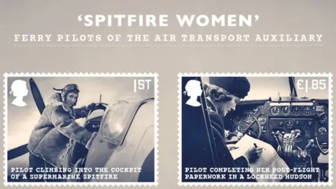 Royal Mail/ PA Media  Two stamps to honour the spitfire women