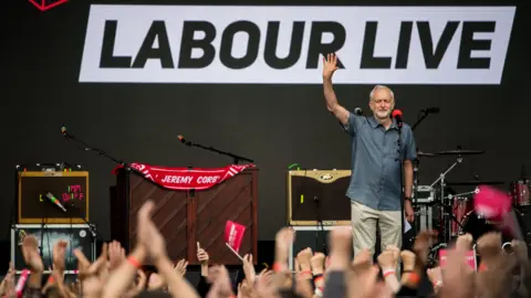 Getty Images Jeremy Corbyn at Labour Live