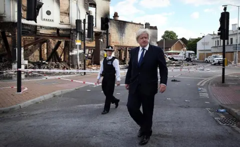 Getty Images Boris Johnson in Croydon