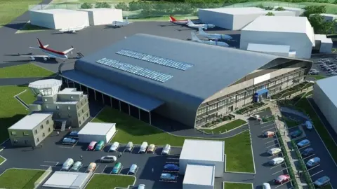 UKSpace Artist impression of aerospace centre