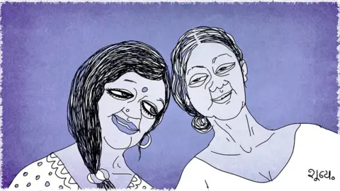 BBC Illustration of two women