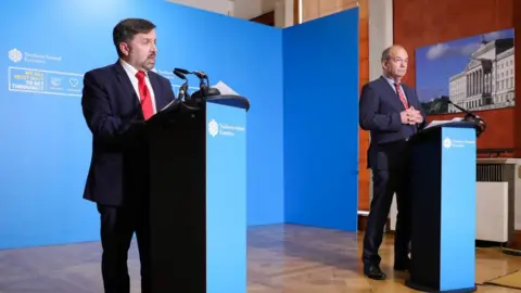 Pacemaker Health Minister Robin Swann and Chief Medical Officer Dr Michael McBride