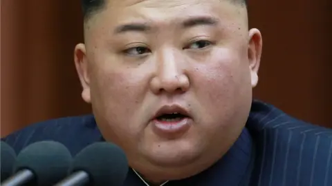 KCNA via Reuters Close-in shot of Kim Jong-Un