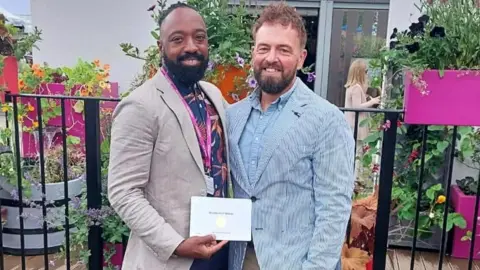 Cloud Gardener UK Jason Williams (left) with Paul Hervey-Brookes