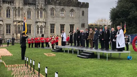 Remembrance service at Cardiff Castle