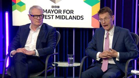 Labour candidate Richard Parker (left) and Conservative Andy Street, who is battling to retain his position as the West Midlands mayor