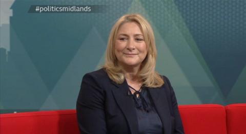 Suzanne Webb on the Politics Midlands red sofa