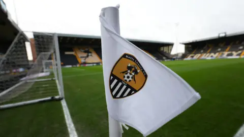 A corner flag with the Notts County badge inside Meadow View