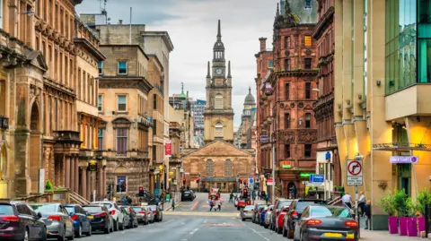 Getty Images Glasgow City Centre thoroughfare  view