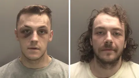 Merseyside Police Brothers Ellis Wharton (L) and Adam Wharton (R) were jailed at Liverpool Crown Court after admitting to looting a library in the city