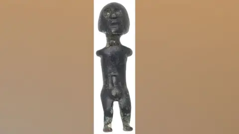 Noonans Front views of a male bronze 1st Century Celtic fertility figure 