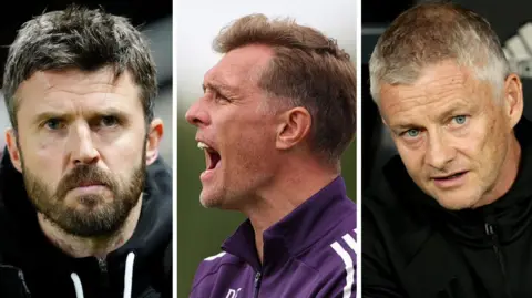 Michael Carrick, Ole Gunnar Solskjaer and Darren Fletcher