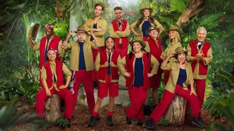 ITV The I'm A Celebrity campmates in the jungle