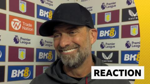 Jurgen Klopp smiles after Liverpool's draw at Aston Villa
