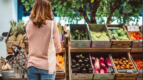 Woman in supermarket
