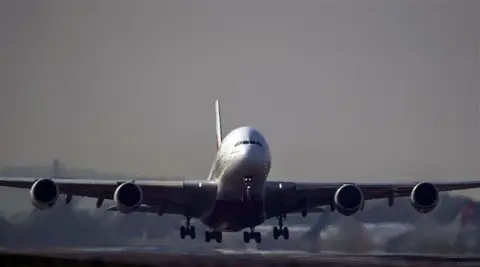 Plane seen taking off