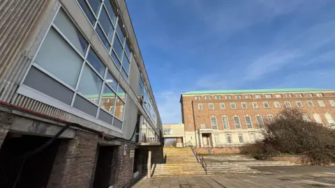 One of the concrete annexes at County Hall