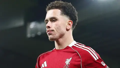 Kieran Morrison making his senior debut for Liverpool in their Carabao Cup defeat to Crystal Palace in October.