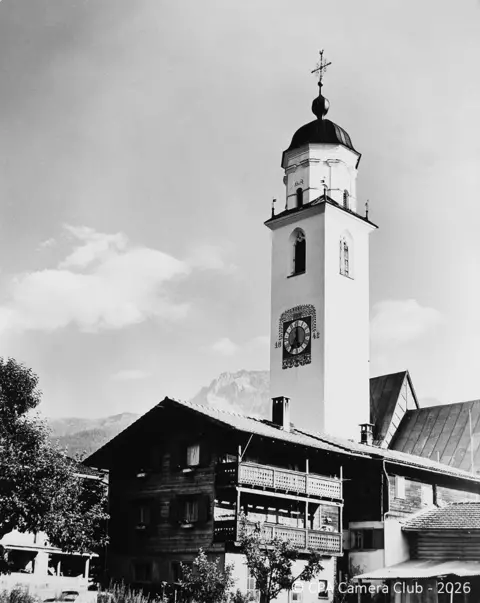 Ladislav Moucka Church at Saas, Switzerland by Ladislav Moucka