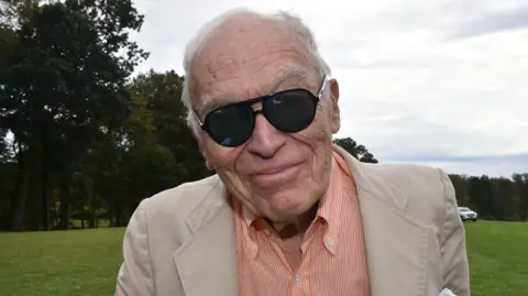 Getty Images Leonard Lauder wearing sunglasses at an event in New York in 2021.