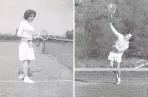 Karen Standen Old photos of Kath and Trevor Ford playing tennis at the club