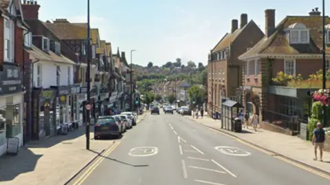 Google A Google Street Map image of Uckfield High Street.