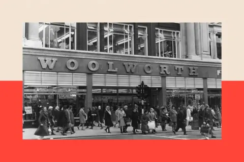 Getty A black-and-white image of Woolworth