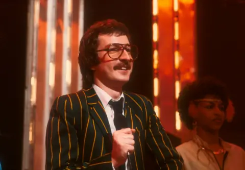 Steve Wright interacting with a studio audience at the BBC in 1982