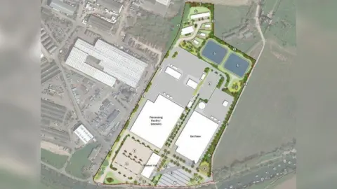 Severn and Wye Smokery Ltd/FoDDC A top-down diagram of what the new eel farm and fish factory may look like