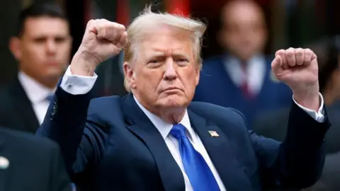 Getty Images Trump outside court